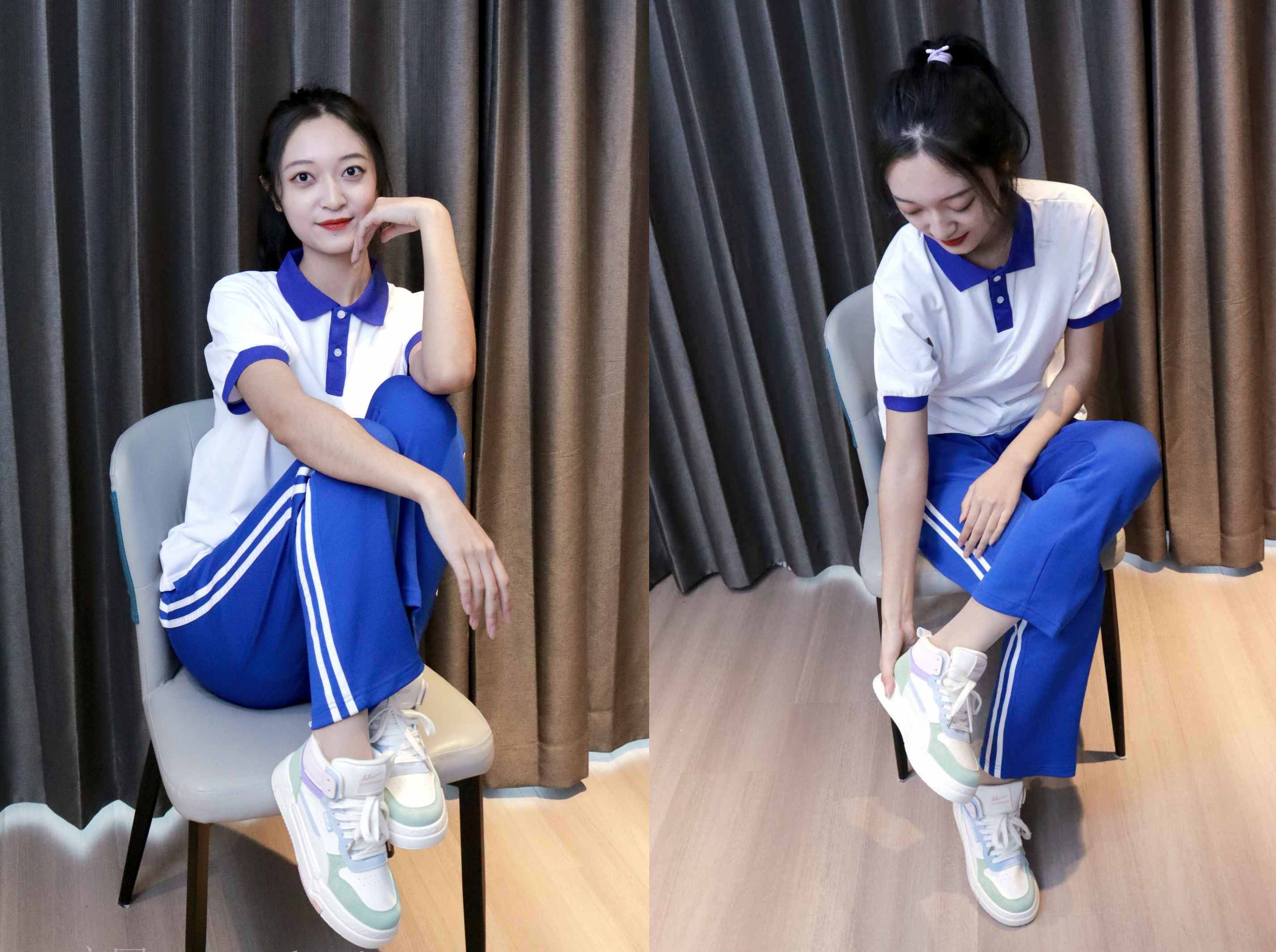 [初夏女神]NO.001 依依~校服搭配37码运动鞋拍摄-章鱼资源网